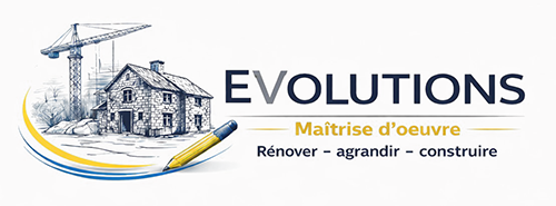 Logo Evolutions - Maîtrise d'Oeuvre - Rénover / Agrandir / Construire